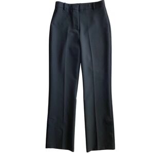 ZARA High Waisted Womens Trouser Straight Leg Side-Slits Medium‎ Black